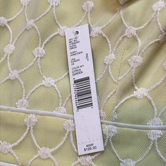 NWT $169 Antonio Melani Alexa Dress Garden lace 2 XS Yellow wedding cocktail NEW - Picture 16 of 16